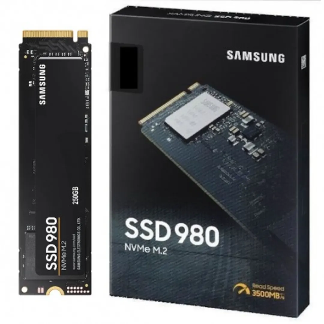 Samsung 980 250GB PCIe 3.0 M.2 NVMe SSD product cover image